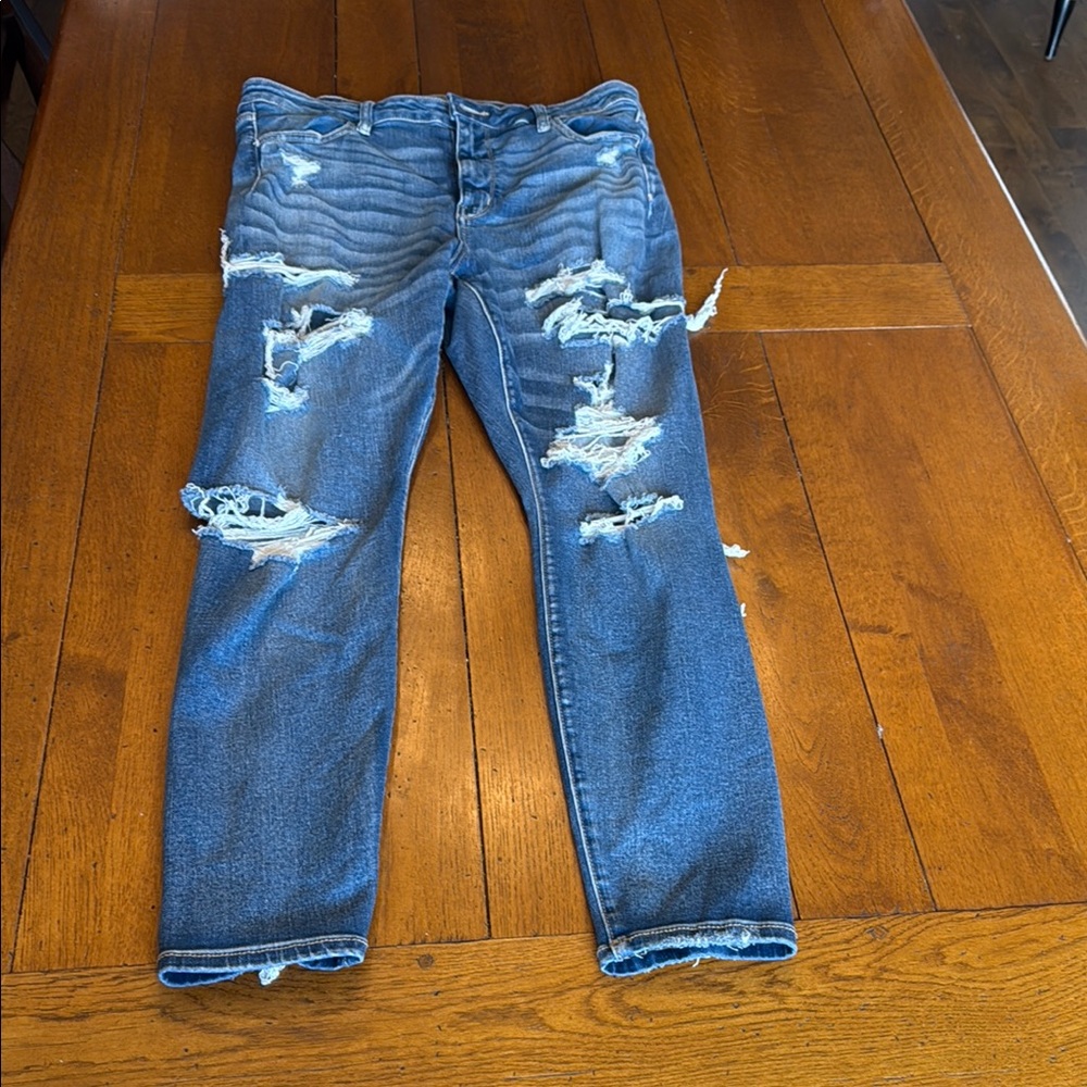 Distressed AE Blue Jeans